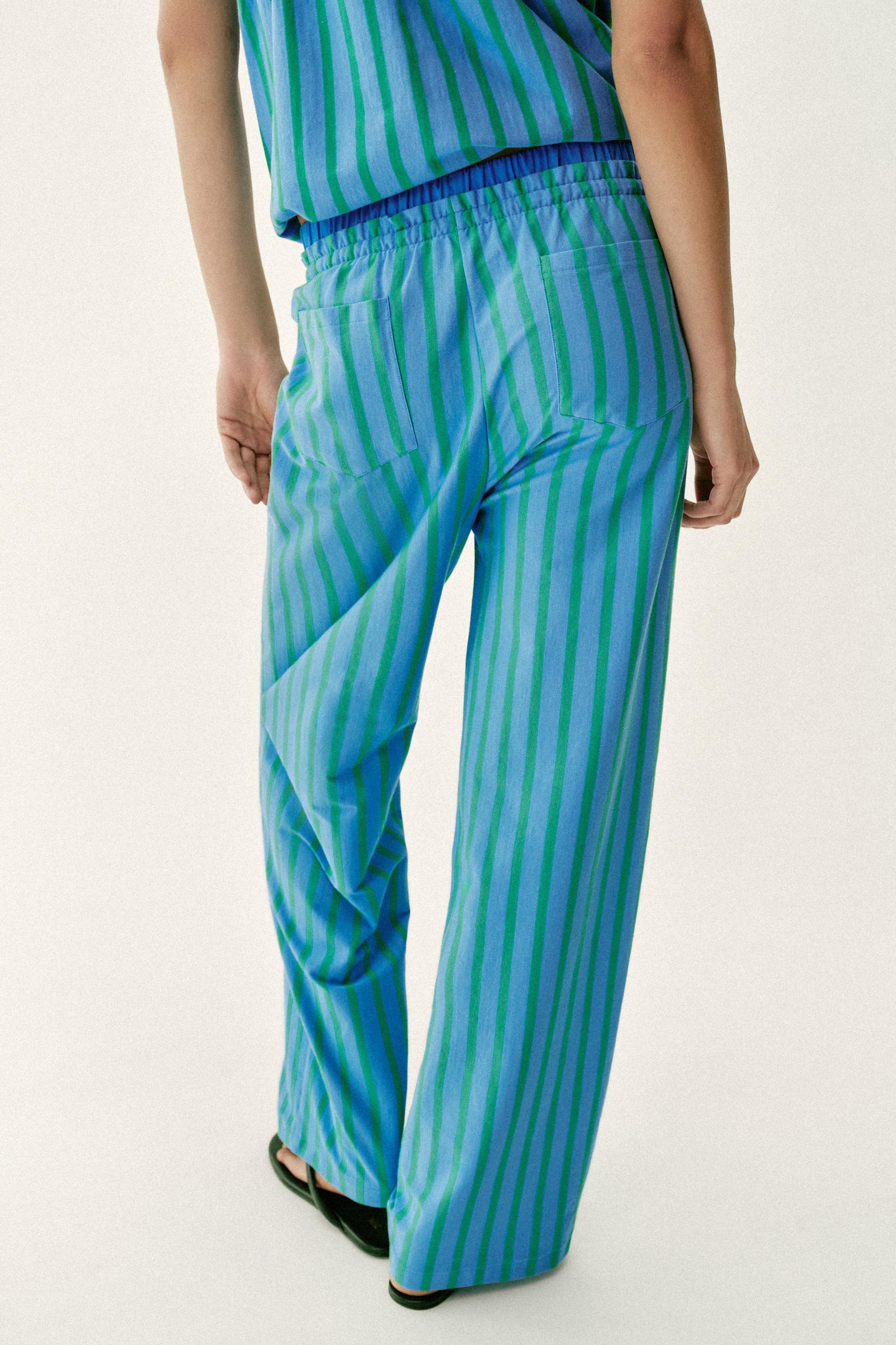 PANTALON PALAZZO À RAYURES